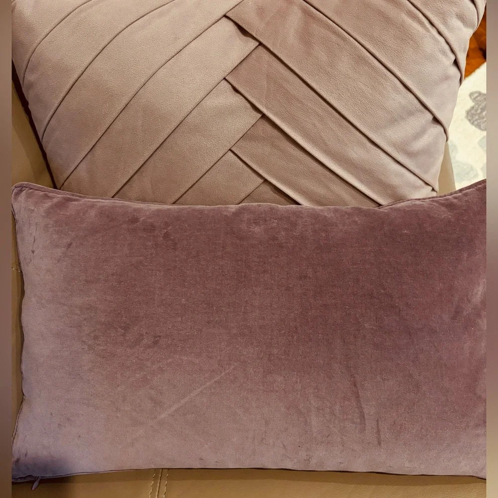 Decorative Lavender-Taupe Chevron and Leopard Print Pillow Set